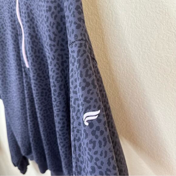 FABLETICS Grey Purple Leapord Forever Fleece 1/2 Zip Sweatshirt Women's Size XXL - Picture 11 of 15